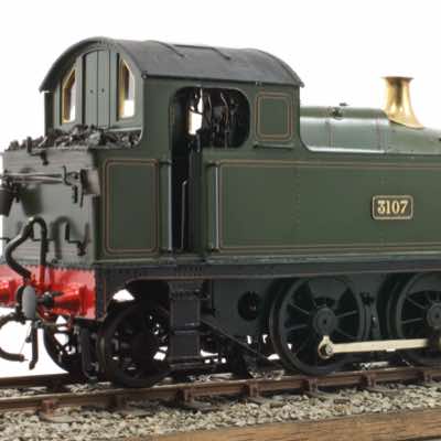 Built from a Malcolm Mitchell kit to 7mm:1ft ScaleSeven standards, with some scratchbuilding and modification to give a close representation of this dainty class of tank engine as they first appeared in the early 1900s.